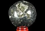 Polished Pyrite Sphere - Peru #97985-1